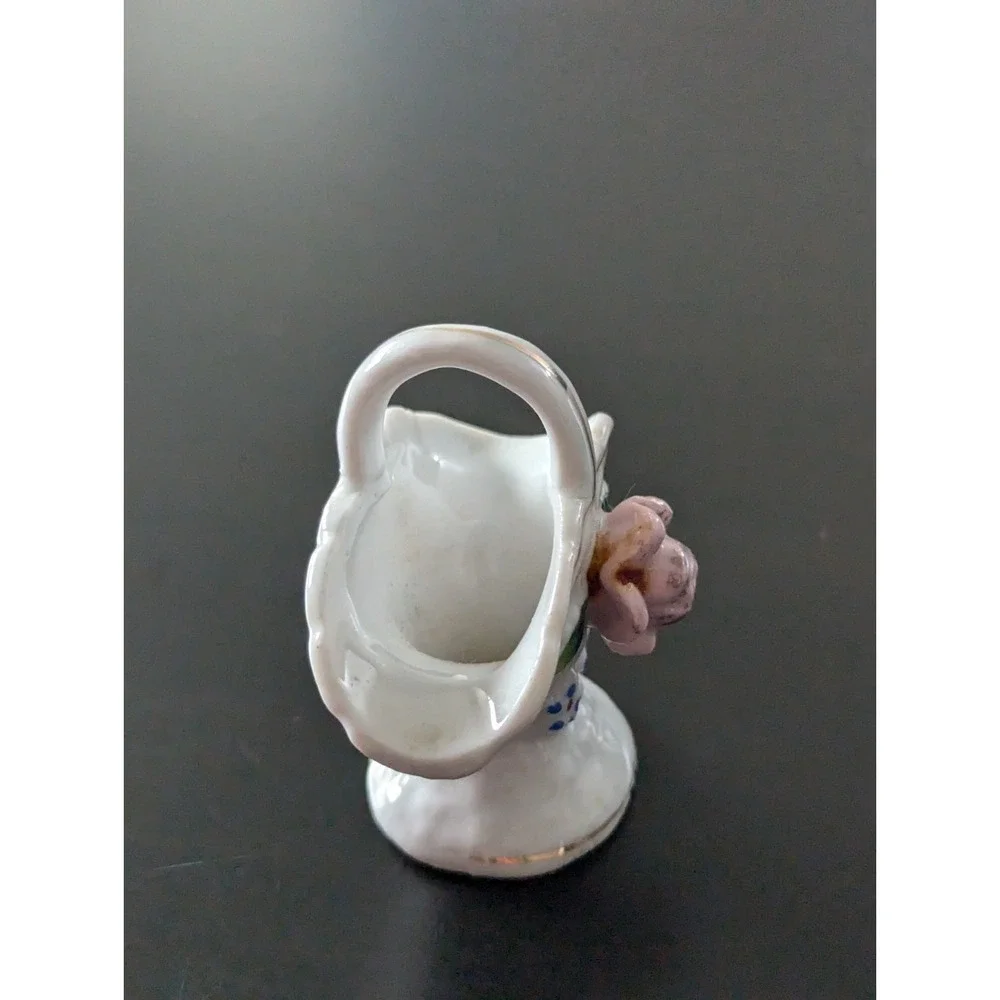 Mini Porcelain Rose Basket 2.5